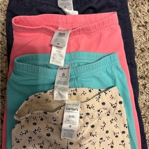 Carter's Kids Leggings Set of 4- Pink, Blue, Cream